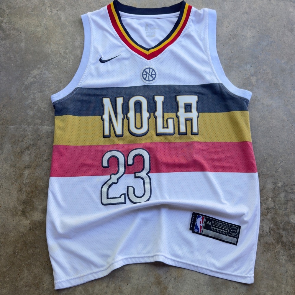 Vintage 2010s Nike Anthony Davis Pelicans City Edition Jersey White S (f2)